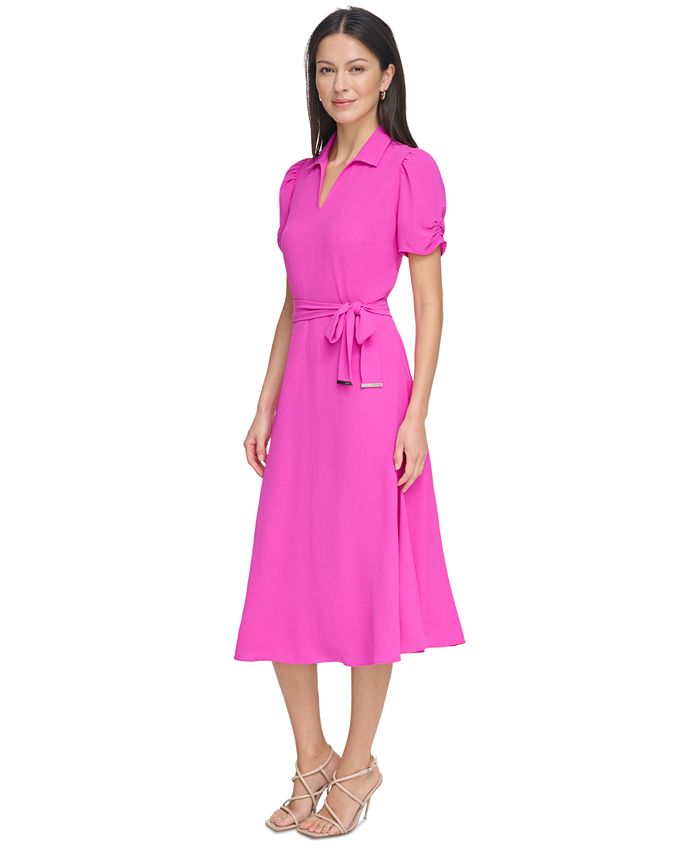 Y Collar A-line Dress