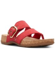 TOWED22 Womens Sandals Flip Flops Women Shoes Sandals Solid Color Printed  Leather Wedge Soft Sole Sandals Casual Open Toe Sandals(Red,8)