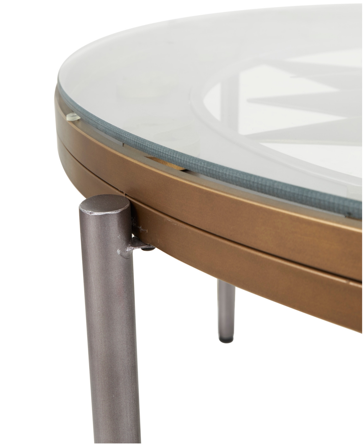 Shop Rosemary Lane 43" X 43" X 19" Metal Compass Inspired Gear Details Coffee Table In Silver