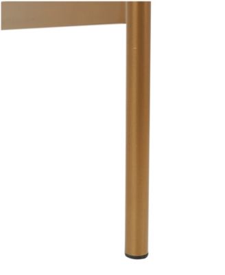 42" x 16" x 30" Wooden Gold-Tone Metal Legs Console Table