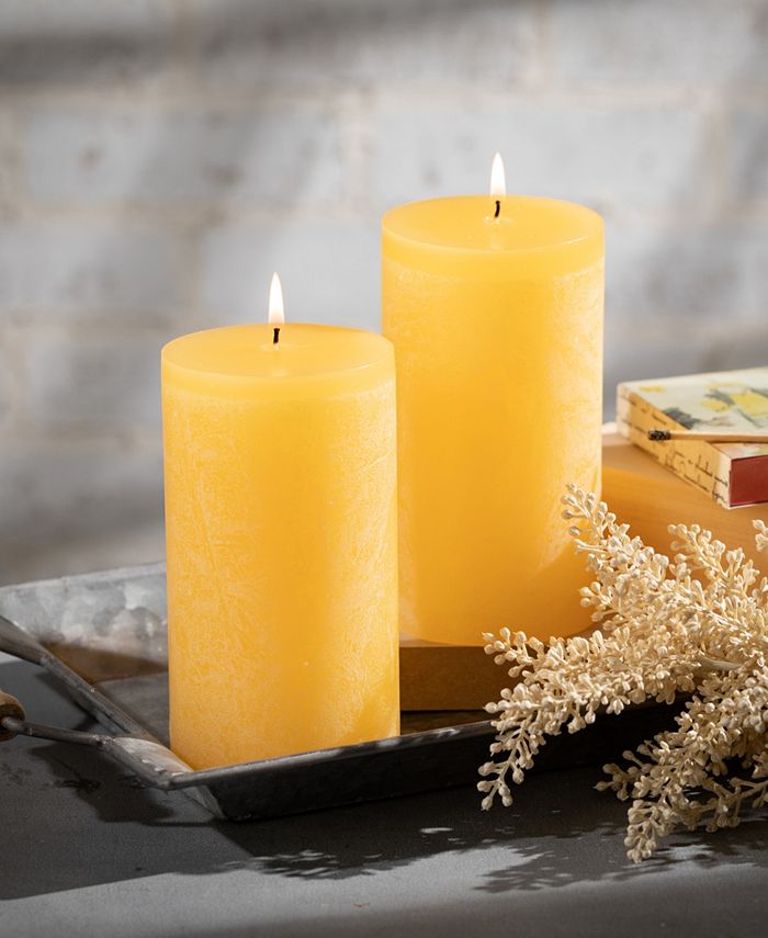 Vance Kitira 6" Timber Pillar Candles, Set of 2 Macy's
