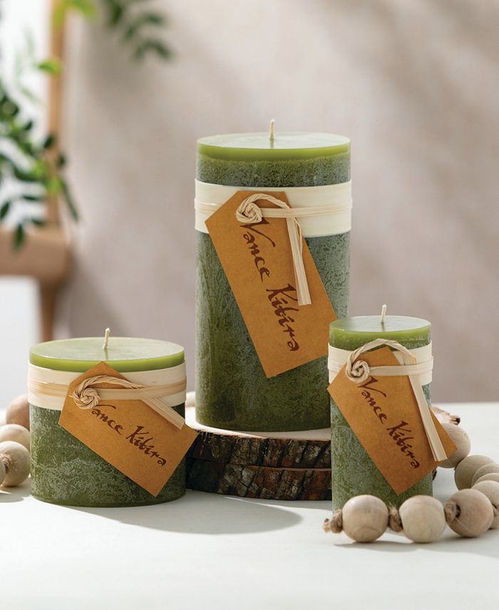 Vance Kitira 6" Timber Pillar Candle Macy's