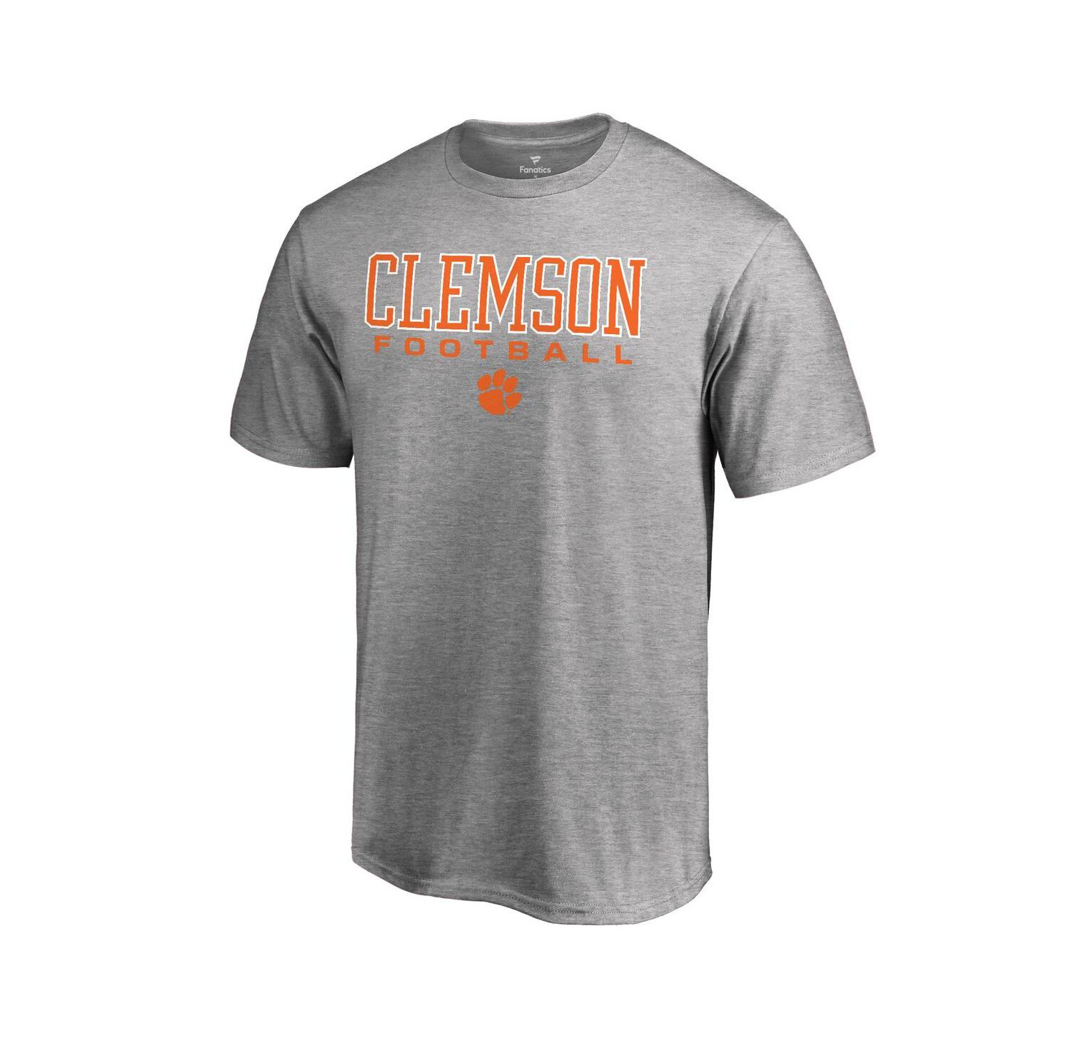 Men's Heathered Gray Clemson Tigers True Sport Football T-shirt