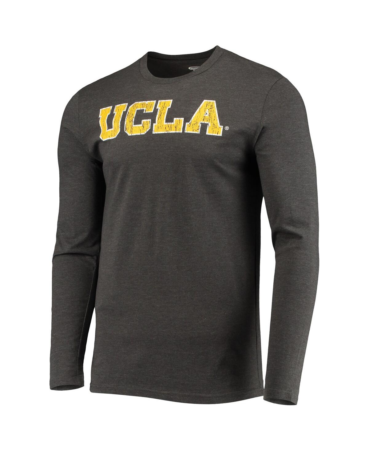 Concepts Sport Men's  Light Blue, Heathered Charcoal Distressed Ucla Bruins Meter Long Sleeve T-shirt In Light Blue,heathered Charcoal