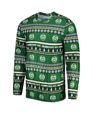 Men's Green Colorado State Rams Swivel Long Sleeve T-shirt and Pants Sleep Set