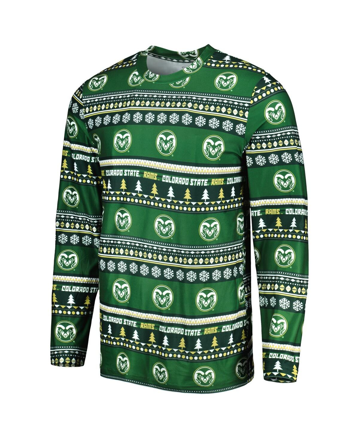 Concepts Sport Men's  Green Colorado State Rams Swivel Long Sleeve T-shirt And Pants Sleep Set In Green