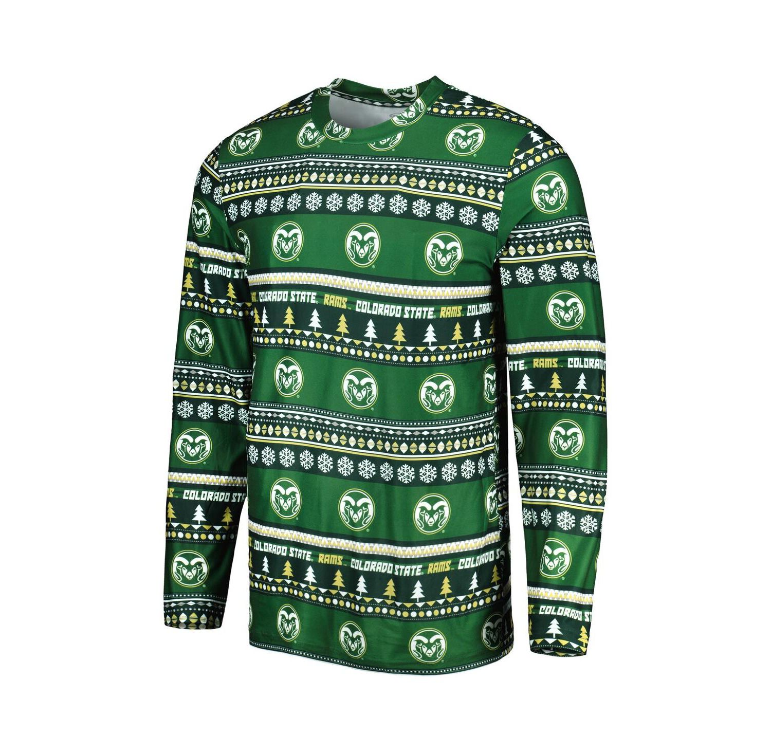 Men's Green Colorado State Rams Swivel Long Sleeve T-shirt and Pants Sleep Set