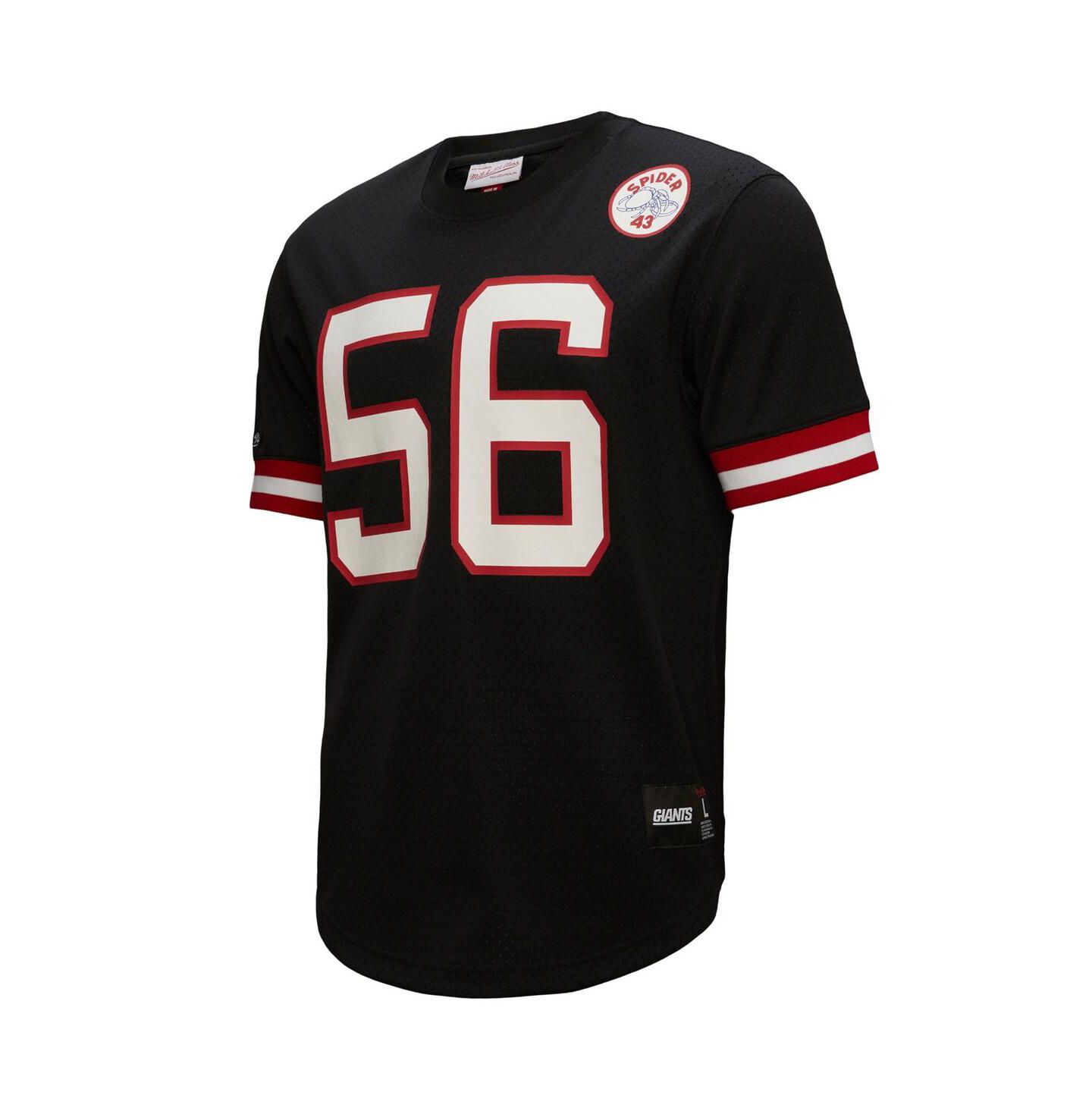 Мужской топ Mitchell & Ness Lawrence Taylor Black New York Giants Big and Tall Mesh Player Name and Number Top — фото 3