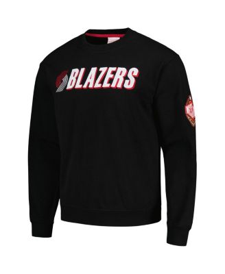 Men's Black Portland Trail Blazers Hardwood Classics There and Back Pullover Sweatshirt