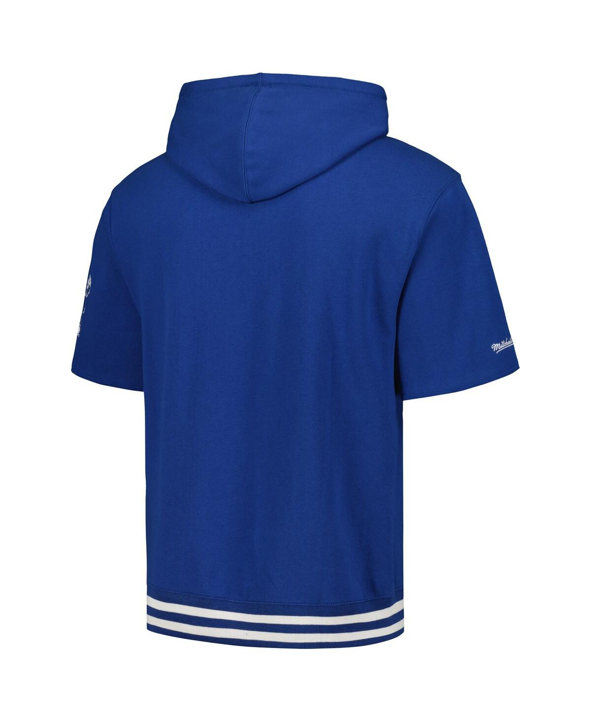 Shop Mitchell & Ness Men's  Royal Indianapolis Colts Pre-game Short Sleeve Pullover Hoodie