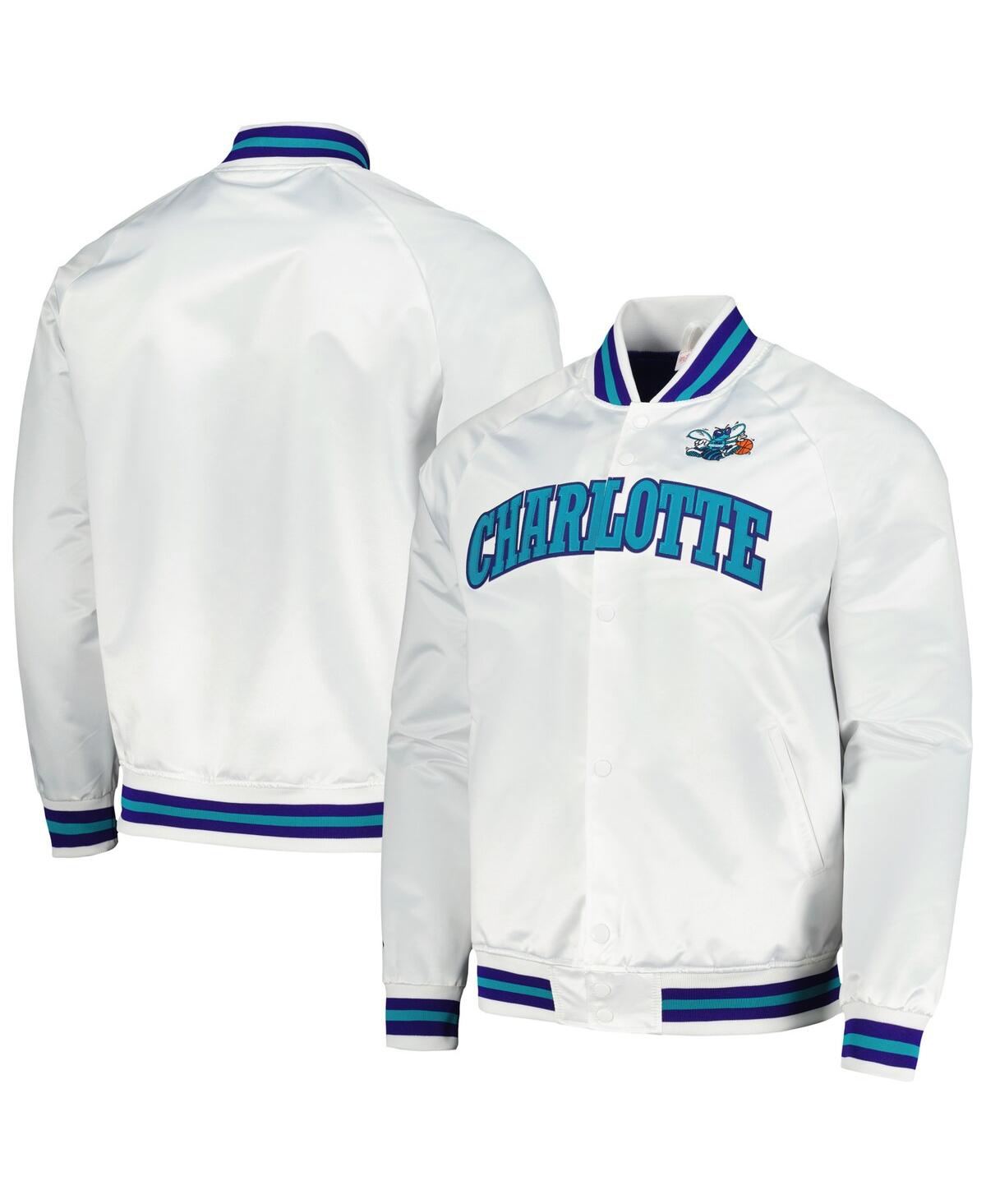 Men's Mitchell & Ness White Atlanta Braves City Collection Satin Full-Snap  Varsity Jacket