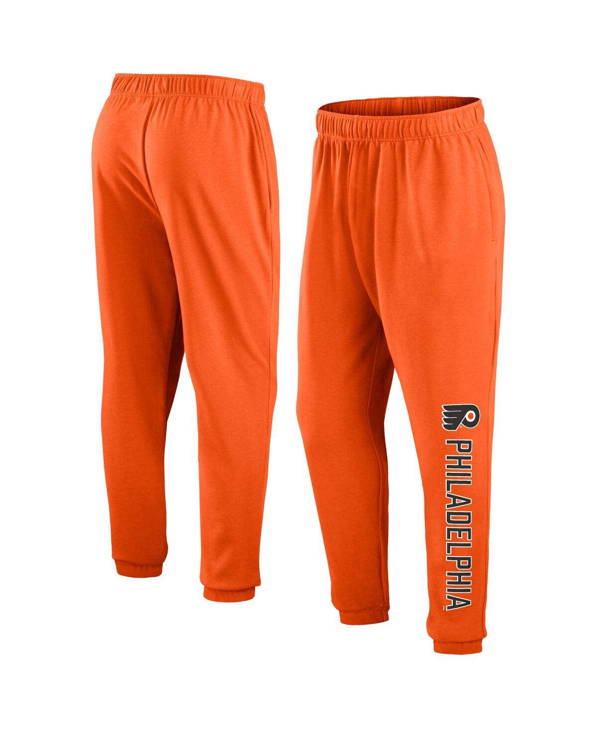 Shop Fanatics Men's  Orange Philadelphia Flyers Chop Block Fleece Sweatpants