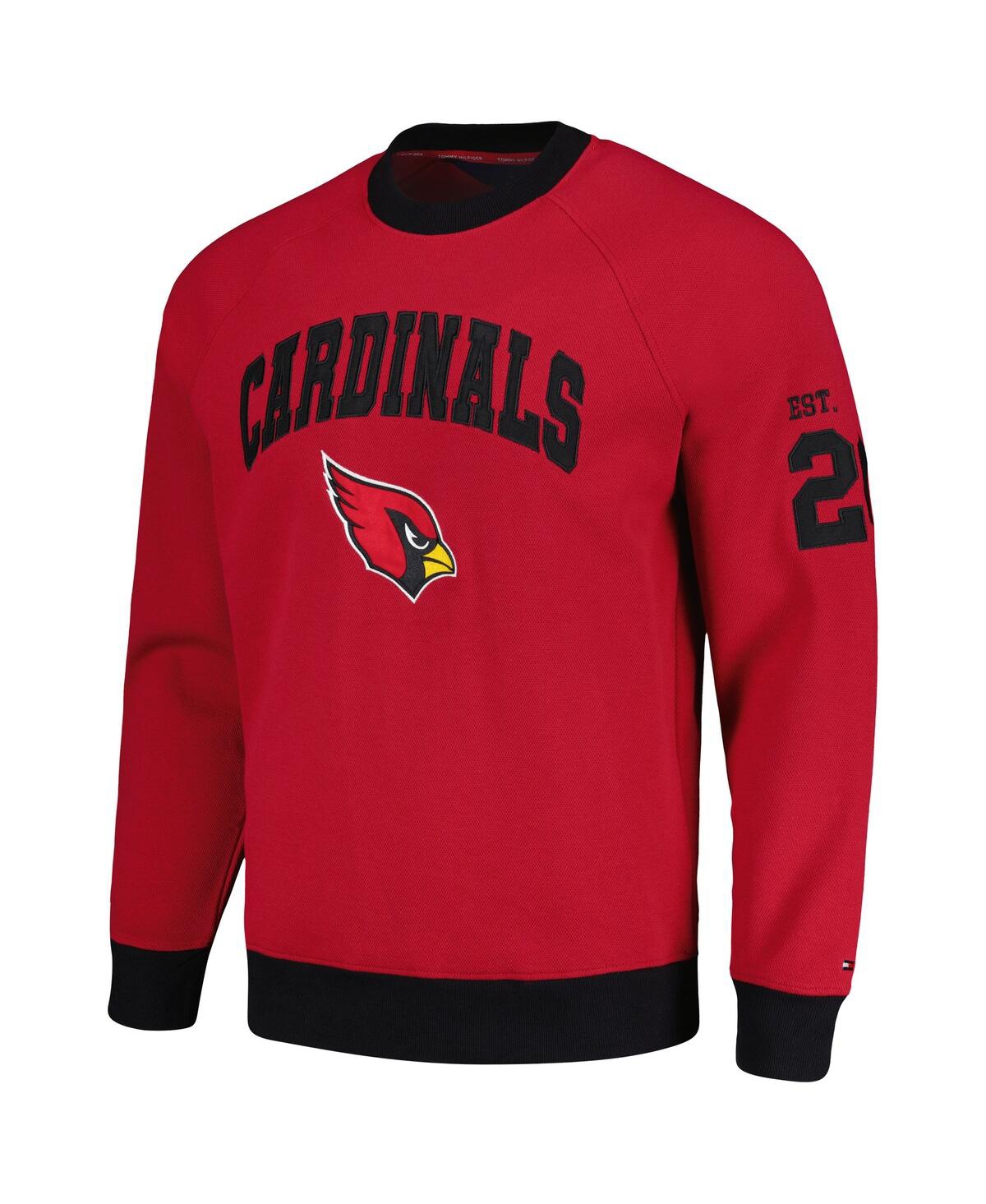 Shop Tommy Hilfiger Men's  Cardinal Arizona Cardinals Reese Raglan Tri-blend Pullover Sweatshirt