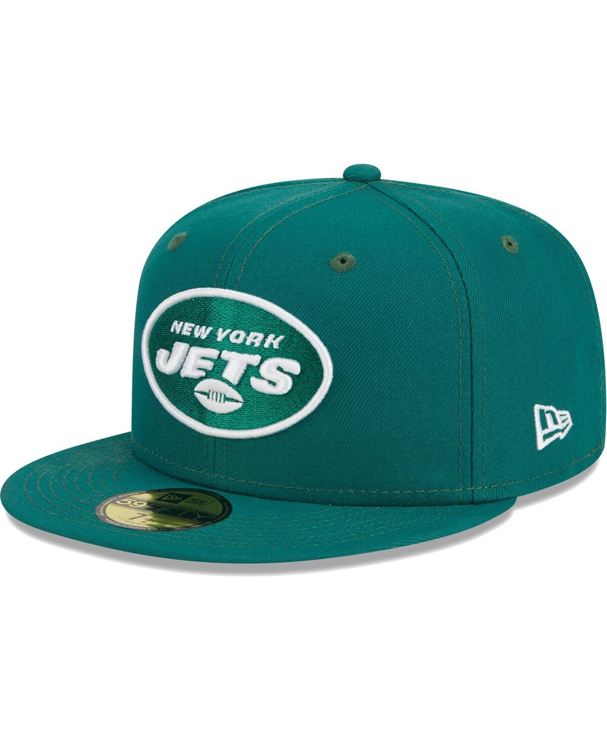 Shop New Era Men's  Green New York Jets Main 59fifty Fitted Hat
