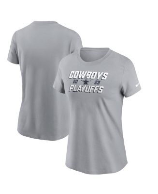 Nike Women's Gray Dallas Cowboys 2023 NFL Playoffs Iconic T-shirt - Macy's