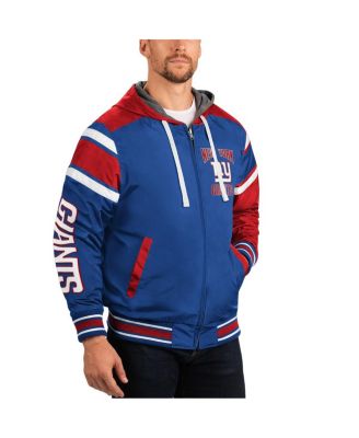 Men's Royal, Gray New York Giants Extreme Full Back Reversible Hoodie Full-Zip Jacket