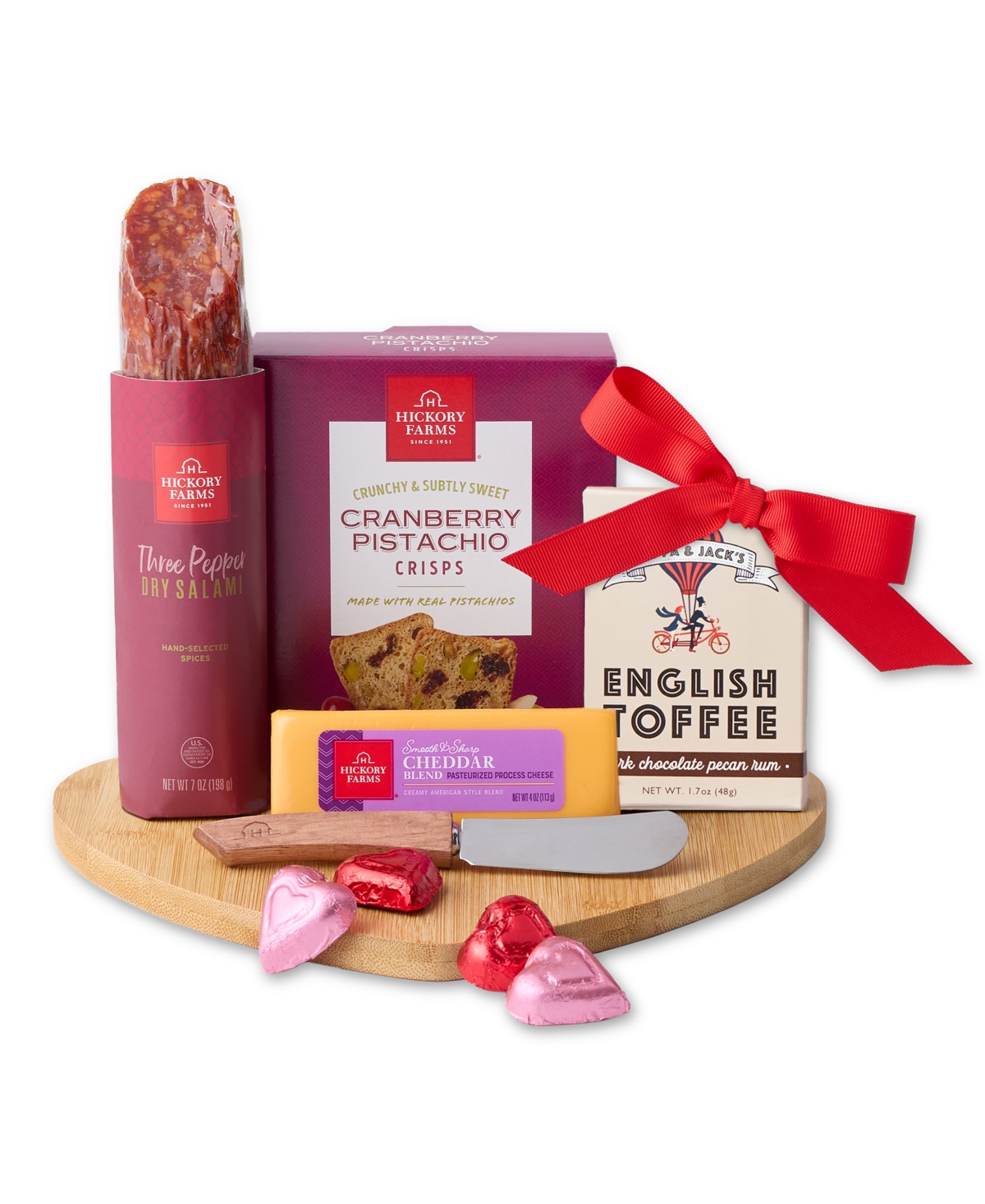 Hickory Farms Valentine's Day Charcuterie Board Gift Set, 9 Piece In No Color