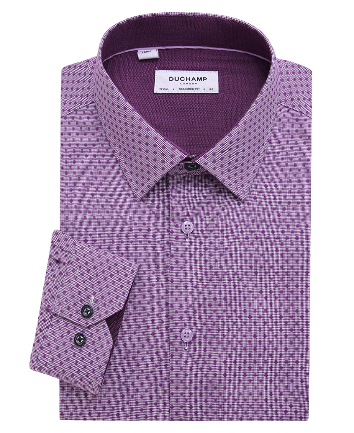 Fancy Gingham Dress Shirt - Purple
