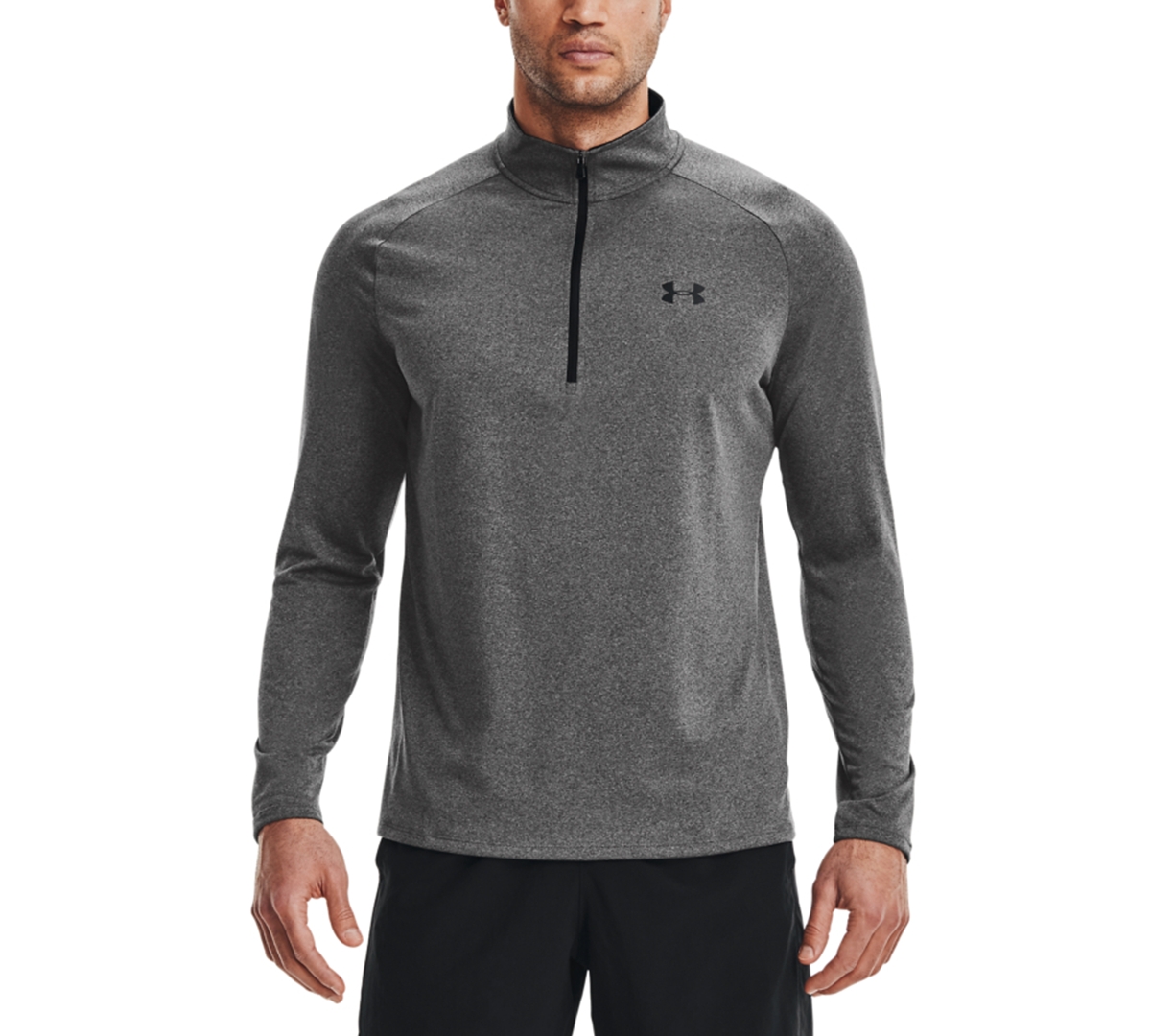 Under Armour Men's Ua Tech Half-Zip Pullover - Carbon Heather/Black