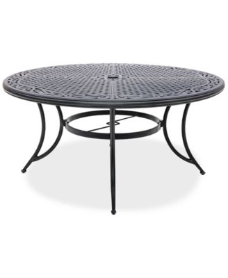 Wythburn Mix and Match 60" Round Cast Aluminum Outdoor Dining Table