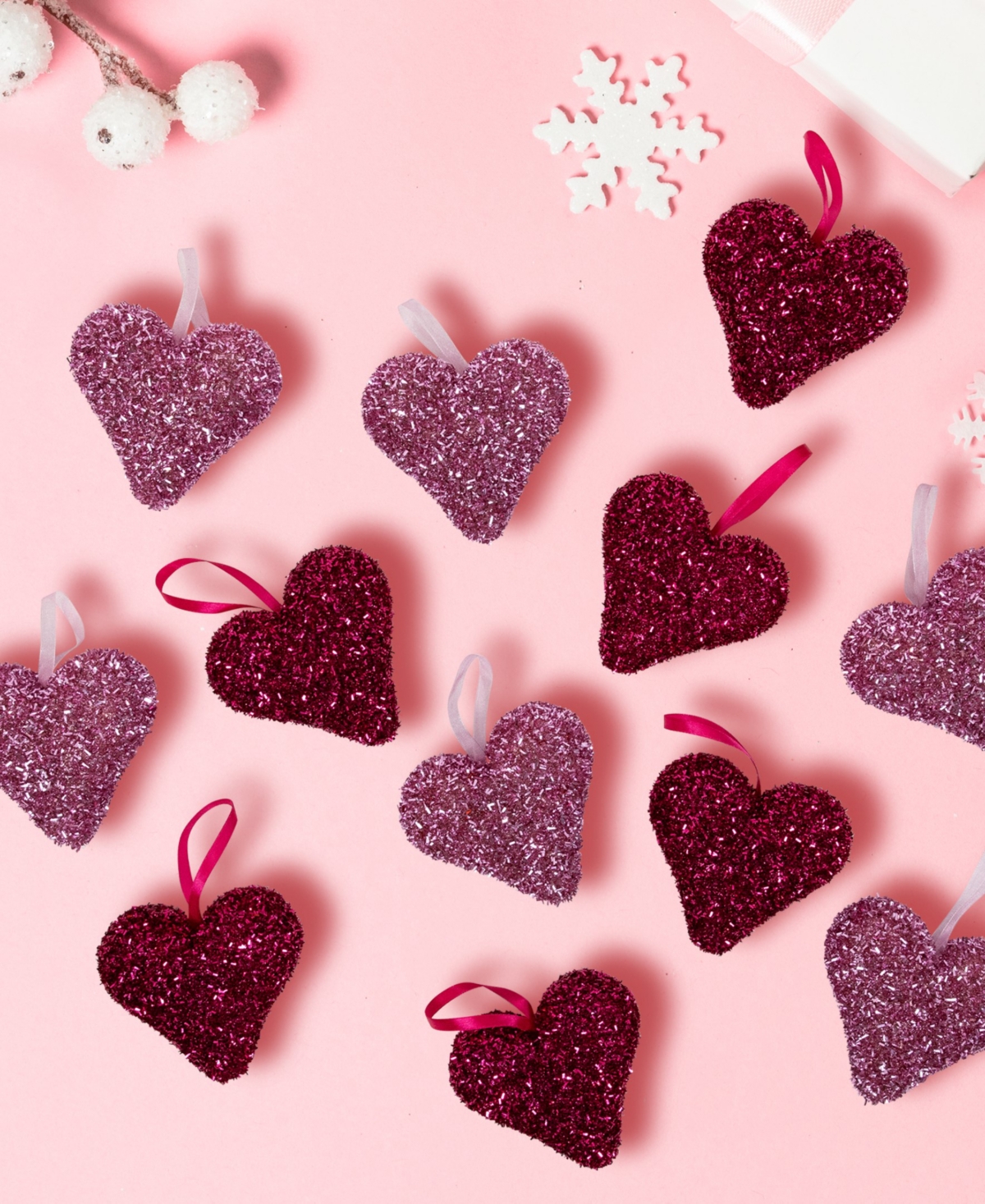 Northlight Set of 12 Shimmering Heart Valentine's Day Wall Decorations