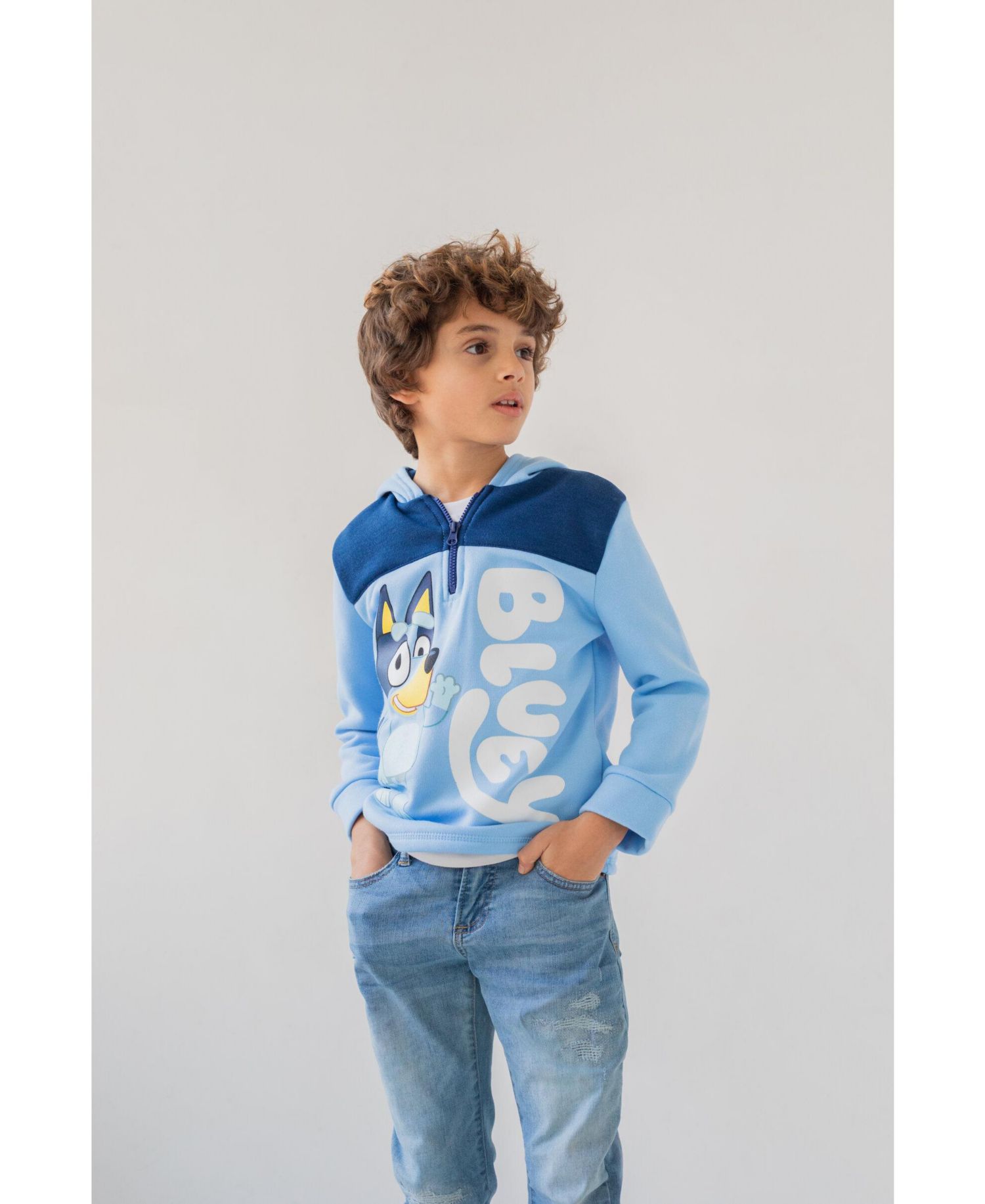 Bingo Fleece Half Zip Hoodie Toddler| Child Boys