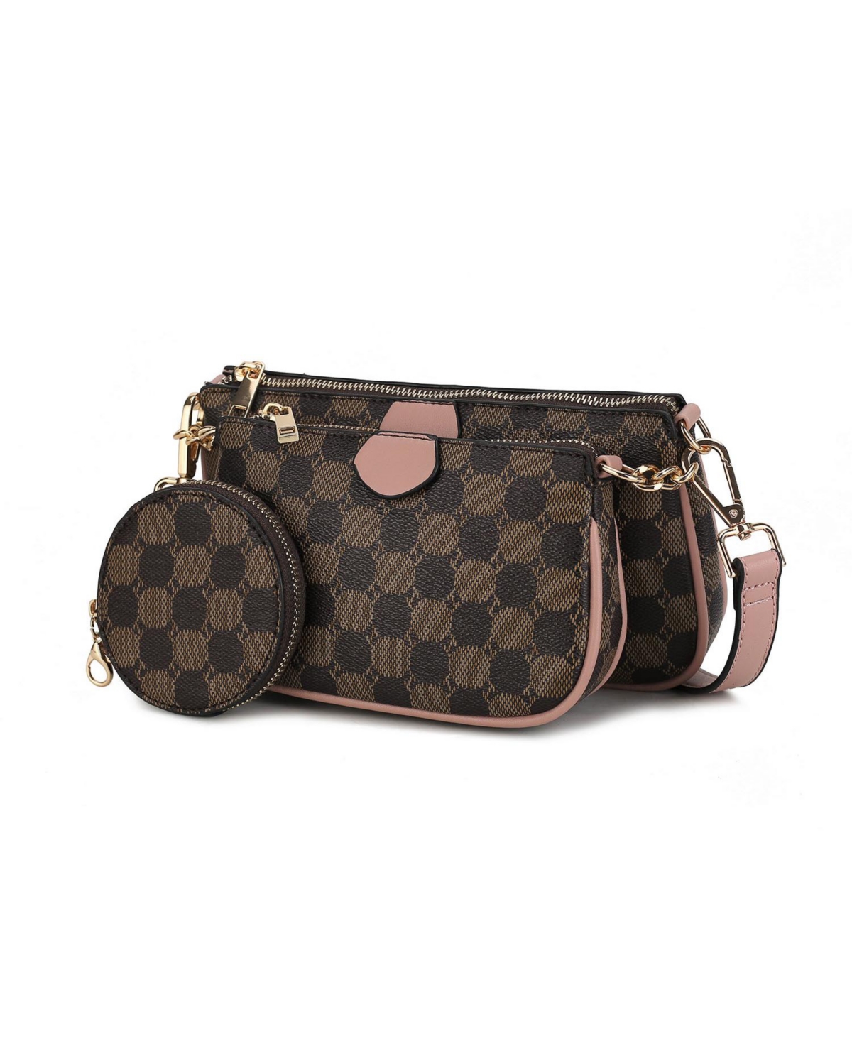 Mkf Collection Evanna 3Pcs Set, Cross body Bag , Pouch and Mini Coin Pouch Handbags by Mia K.