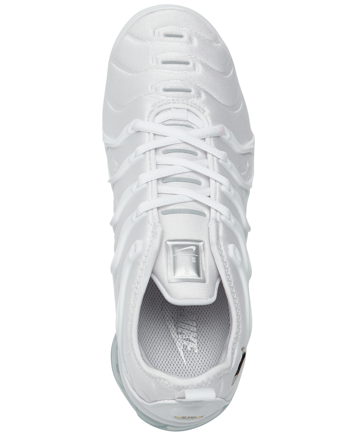 Shop Nike Women's Air Vapormax Plus Running Sneakers From Finish Line In White,metallic Silver