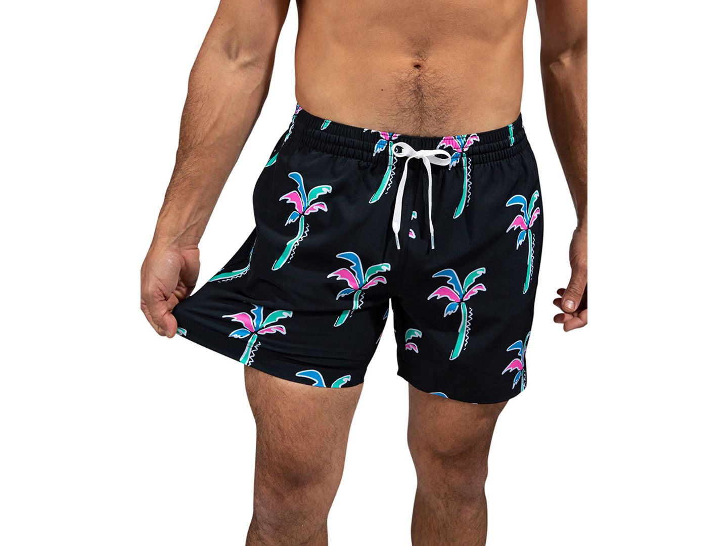Плавки-боксеры Liner для мужчин — Chubbies, цвет: Чёрный — фото 4