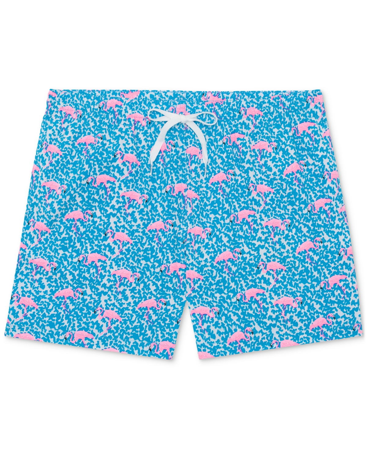 Shop Chubbies Men's The Domingos Are For Flamingos Quick-dry 5-1/2" Swim Trunks In Bright Blue