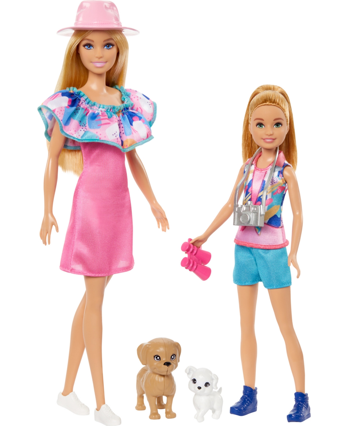 Shop Barbie And Stacie Sister Doll Set With 2 Pet Dogs And Accessories In Multi