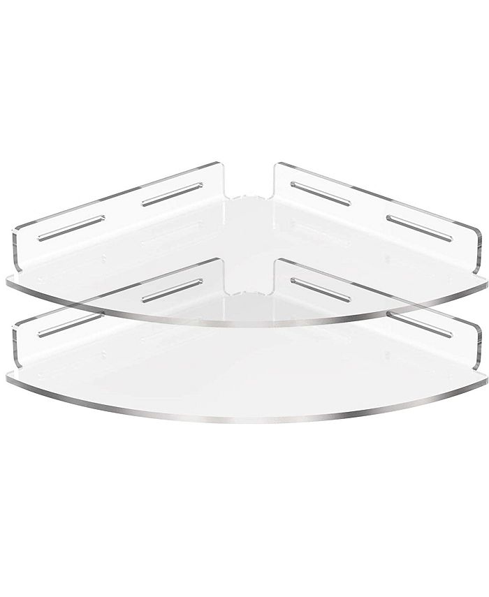 Vdomus Bathroom Floating Shower Corner Shelf for Tile Walls and Storage