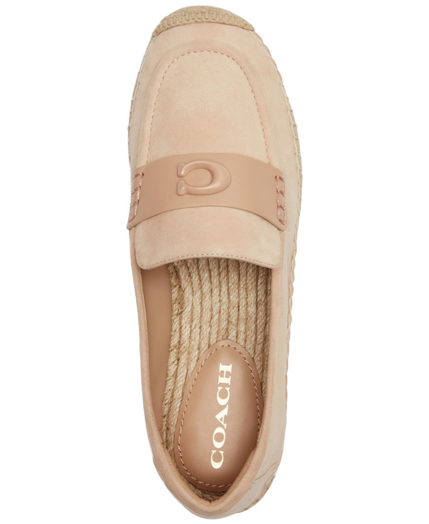 Женские туфли COACH Camilla Logo Espadrille Flat, цвет: Замшевый — фото 4