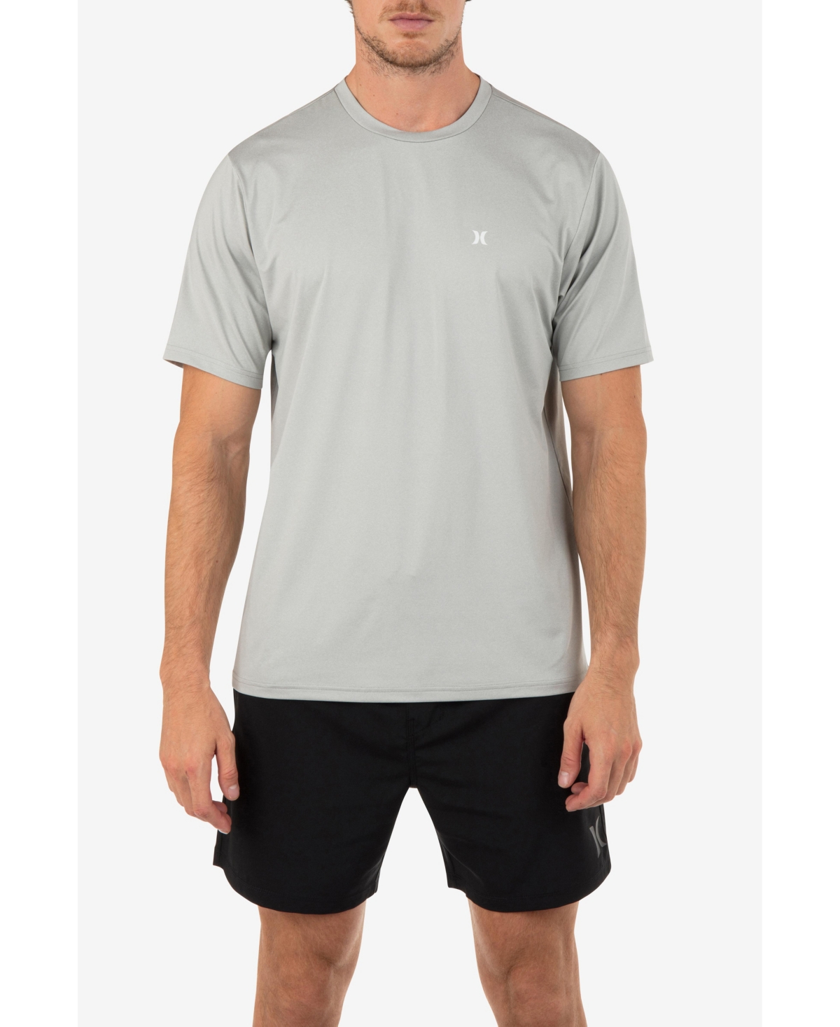 Shop Hurley Men's Everyday Hybrid Upf Short Sleeve T-shirt In Light Stone Gray