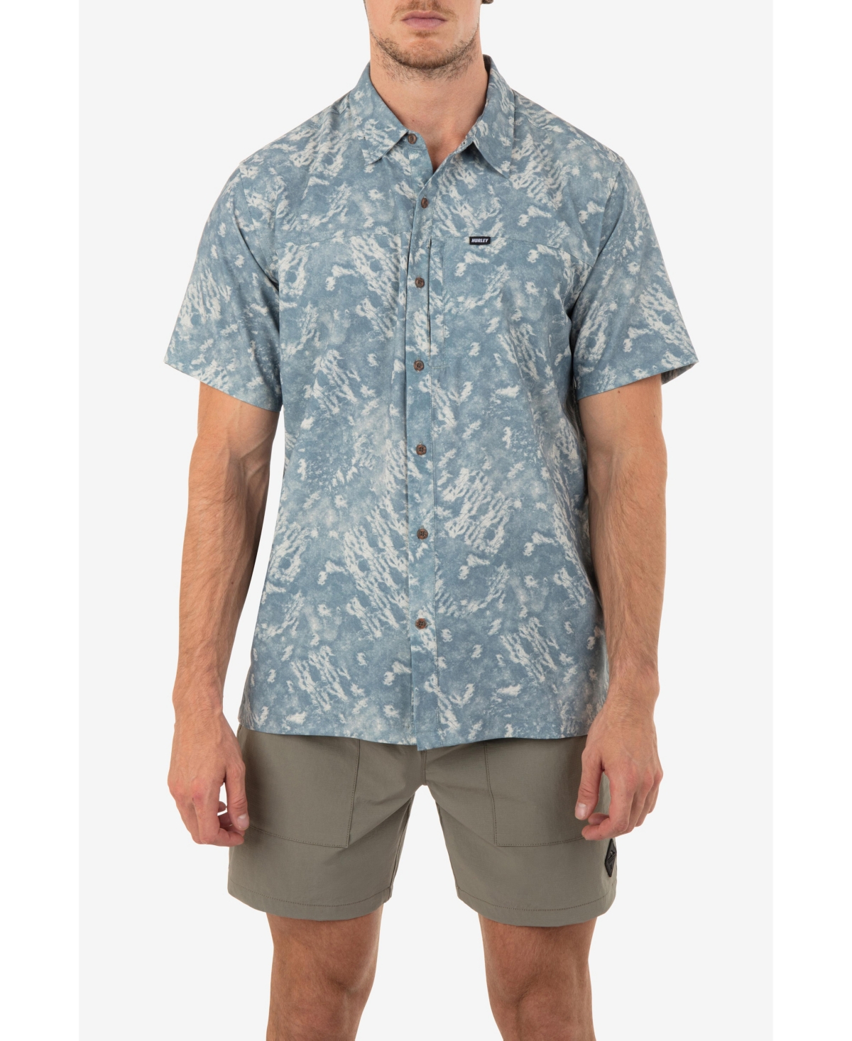 Shop Hurley Men's H2o-dri Rincon Sierra Short Sleeves Shirt In Hypnotic