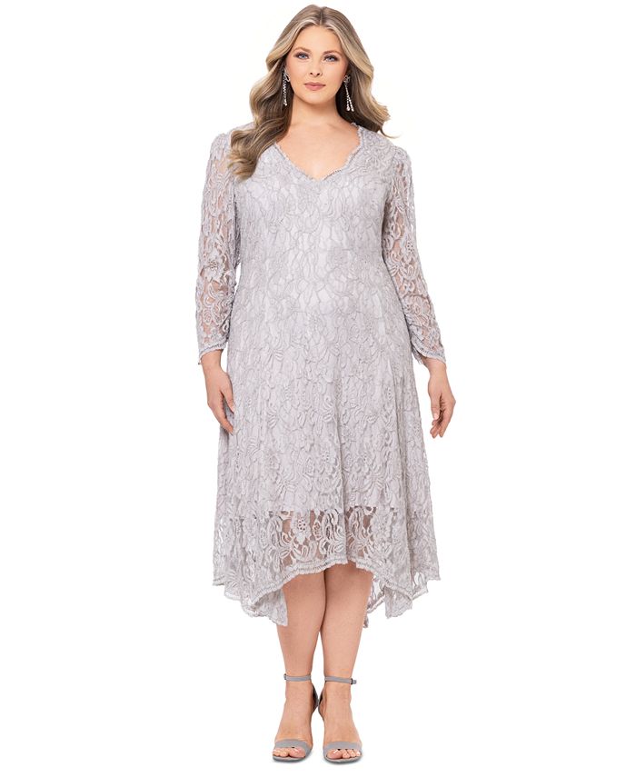 PurpleHanger Women's Plus Size Floral Lace Ruched Top - Black 3/4 Sleeve Blouse (Size 18-20) - View #8