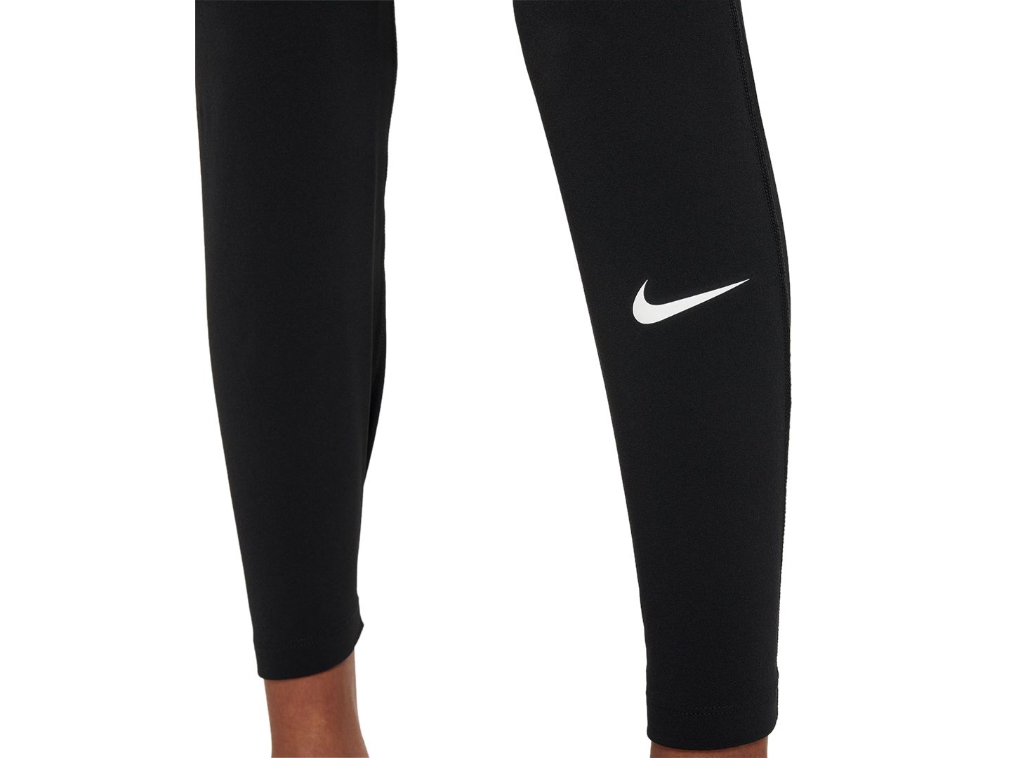 Леггинсы Nike Pro Dri-FIT Stretch Performance Leggings для мальчиков, цвет: Чёрный / Белый — фото 4