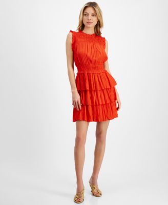 Lucy Paris Women's Tory Pleated Ruffled Dress - Macy's