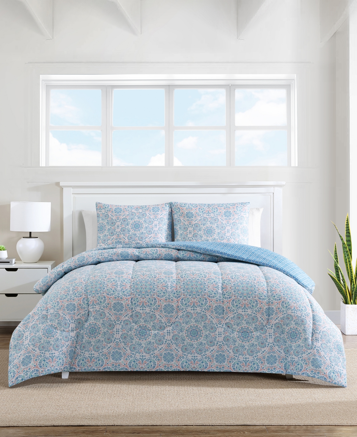 Keeco Rosalee 3-pc. Comforter Sets In Blue