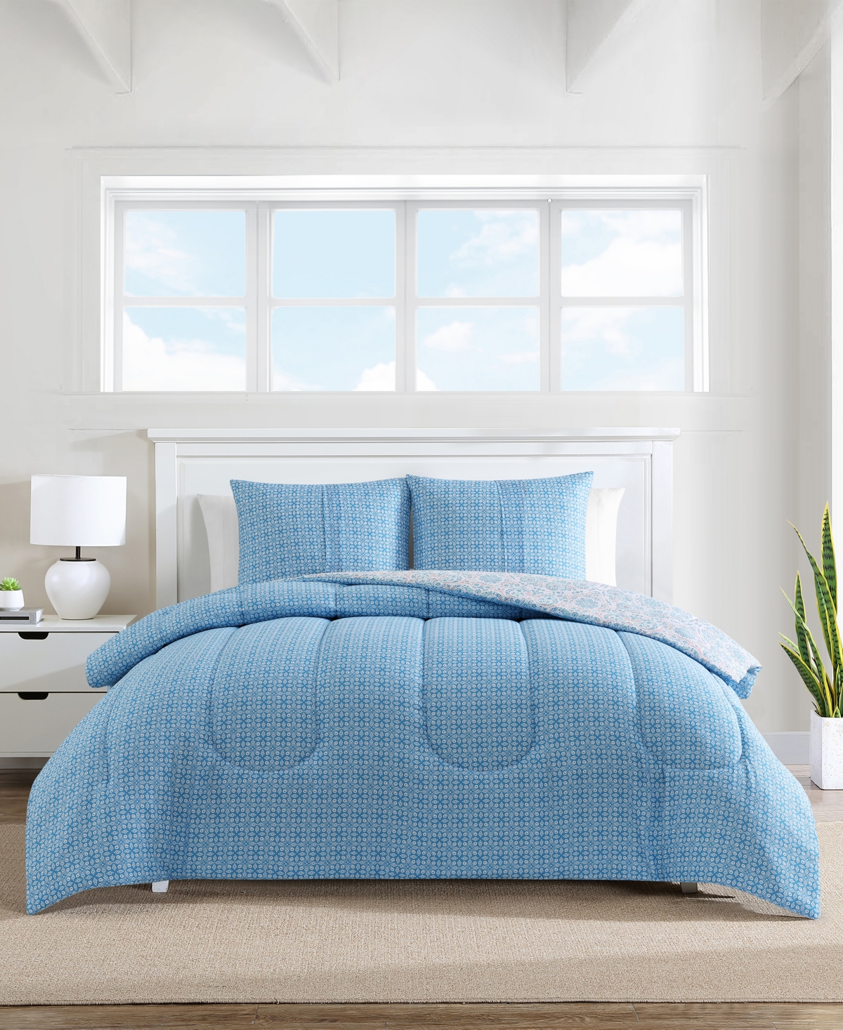 Shop Keeco Rosalee 3-pc. Comforter Sets In Blue