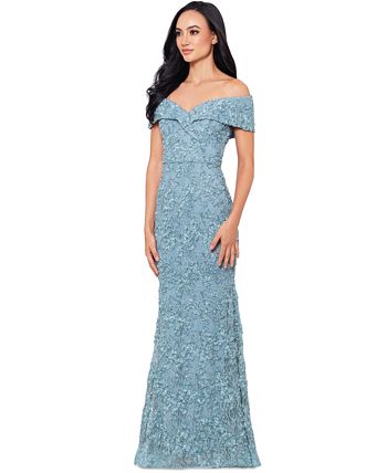 Xscape light shop blue dress