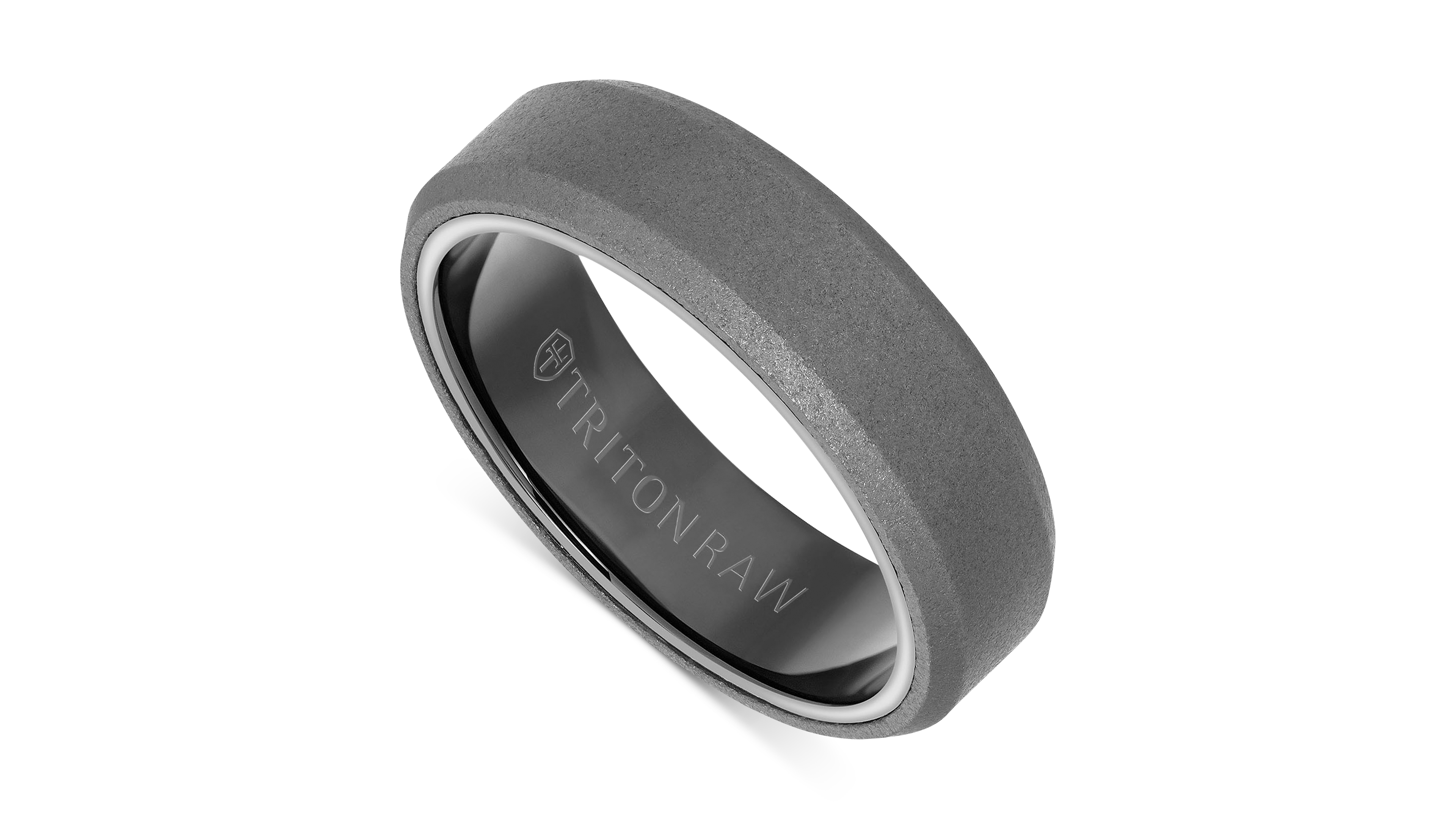 Triton Men's Sandblast Finish Wedding Band Tungsten Carbide