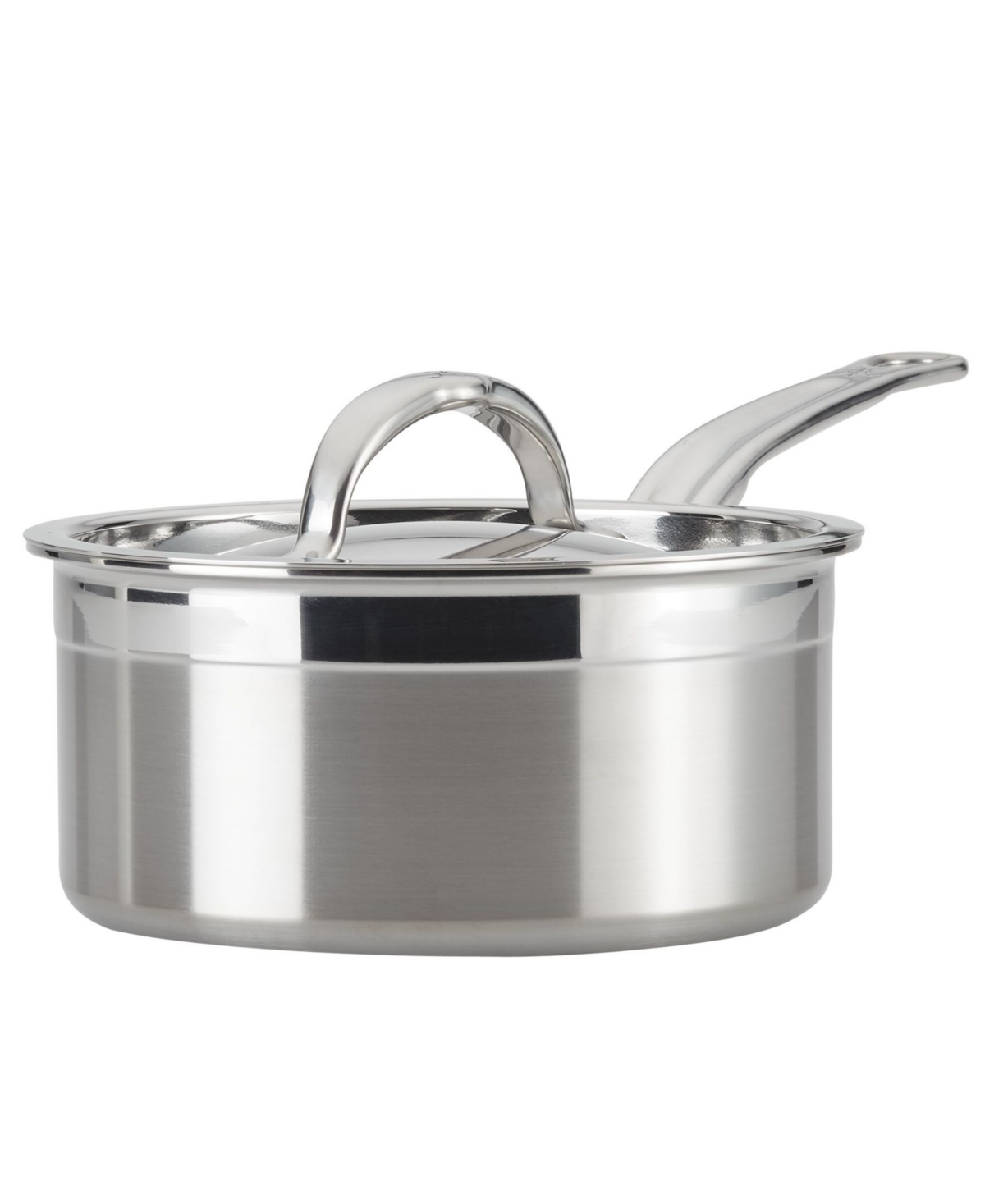 Shop Hestan Probond Clad Stainless Steel 1.5-quart Covered Saucepan In Silver