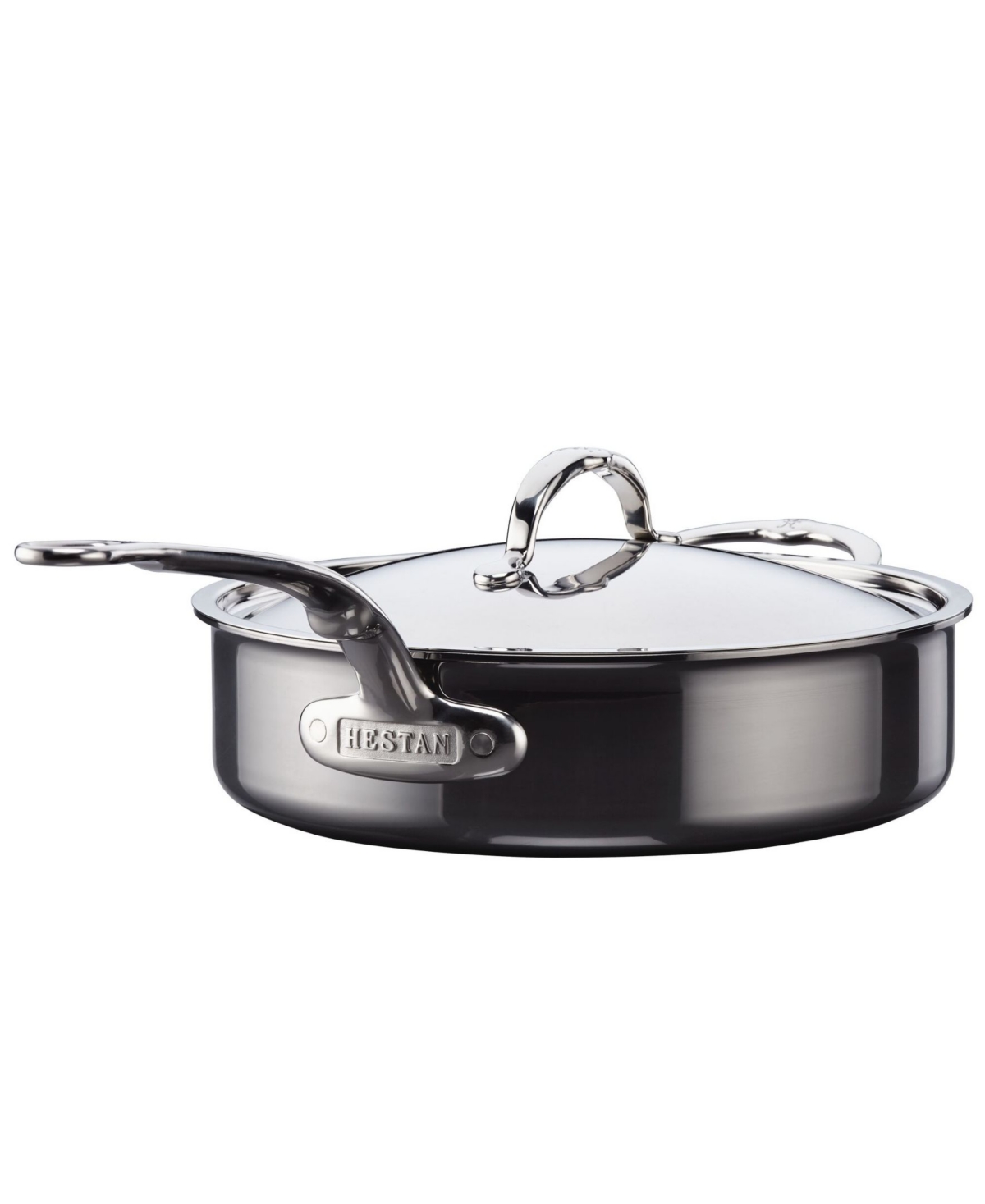 Hestan Nanobond Titanium Stainless Steel 3.5-quart Covered Saute With Helper Handle In Stainless Steel