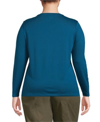 Plus Size Supima Cotton Long Sleeve Crewneck T-Shirt