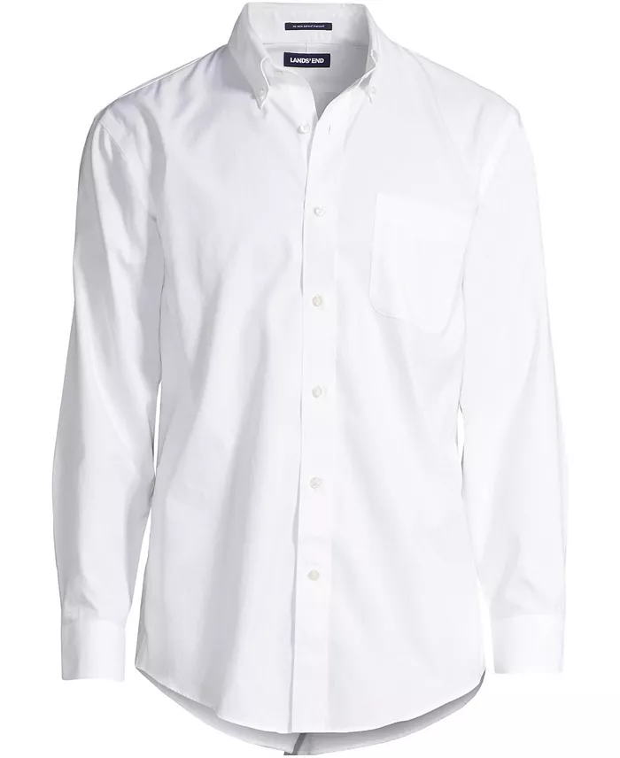 Men's Traditional Fit Solid No Iron Supima Pinpoint Buttondown Collar Dress Shirt - thumbnail 2