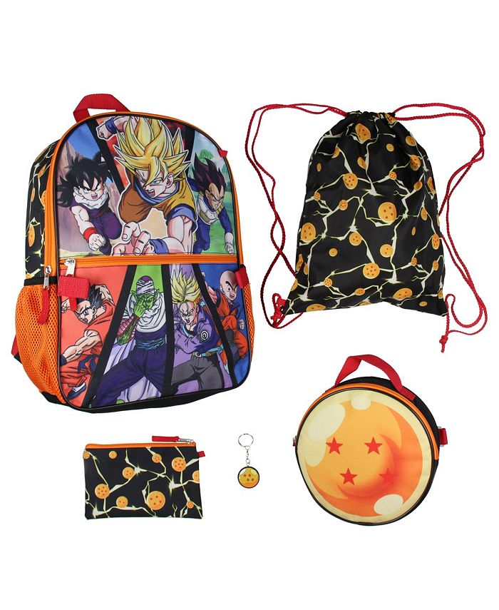 Dragon Ball Z Backpack Lunch Box Drawstring Bag Keychain Pencil Case 5 ...