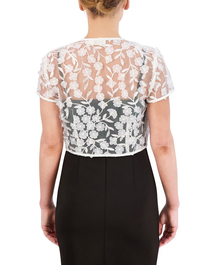 Eliza J Women's Floral CapSleeve Shrug Macy's