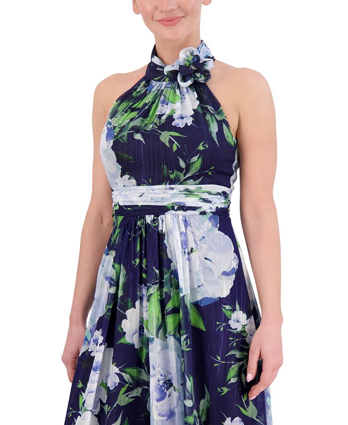 Eliza j lace mock neck hi deals lo gown