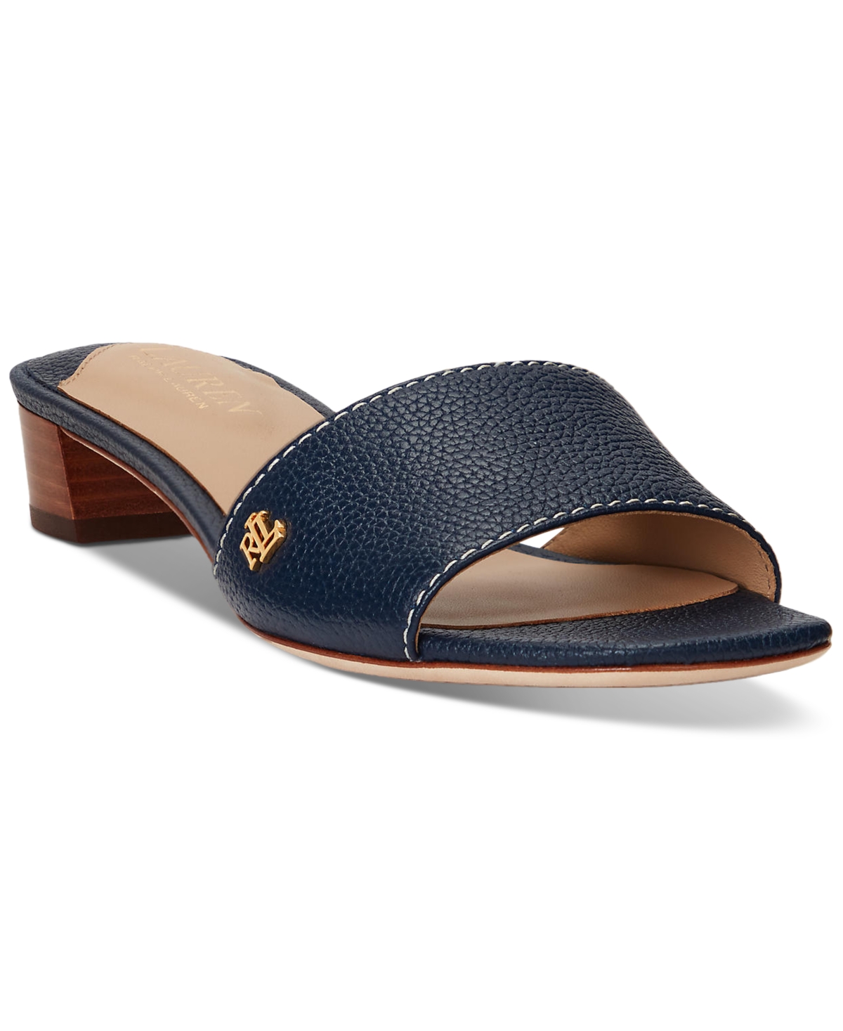 Lauren Ralph Lauren Women's Fay Slip-on Slide Dress Sandals In Refined Navy